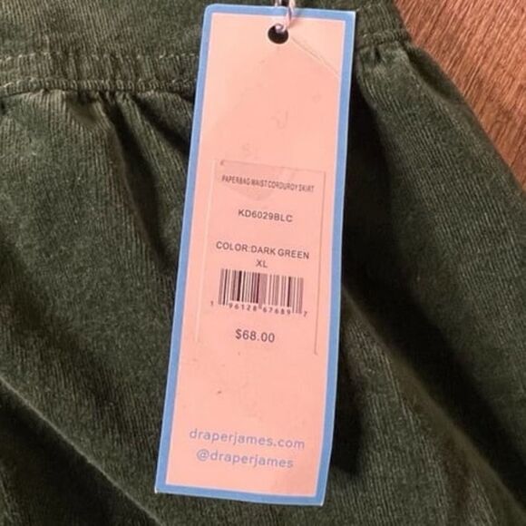 DRAPER JAMES RSVP Paperbag Waist Corduroy Skirt- SIZE XL - Picture 4 of 6